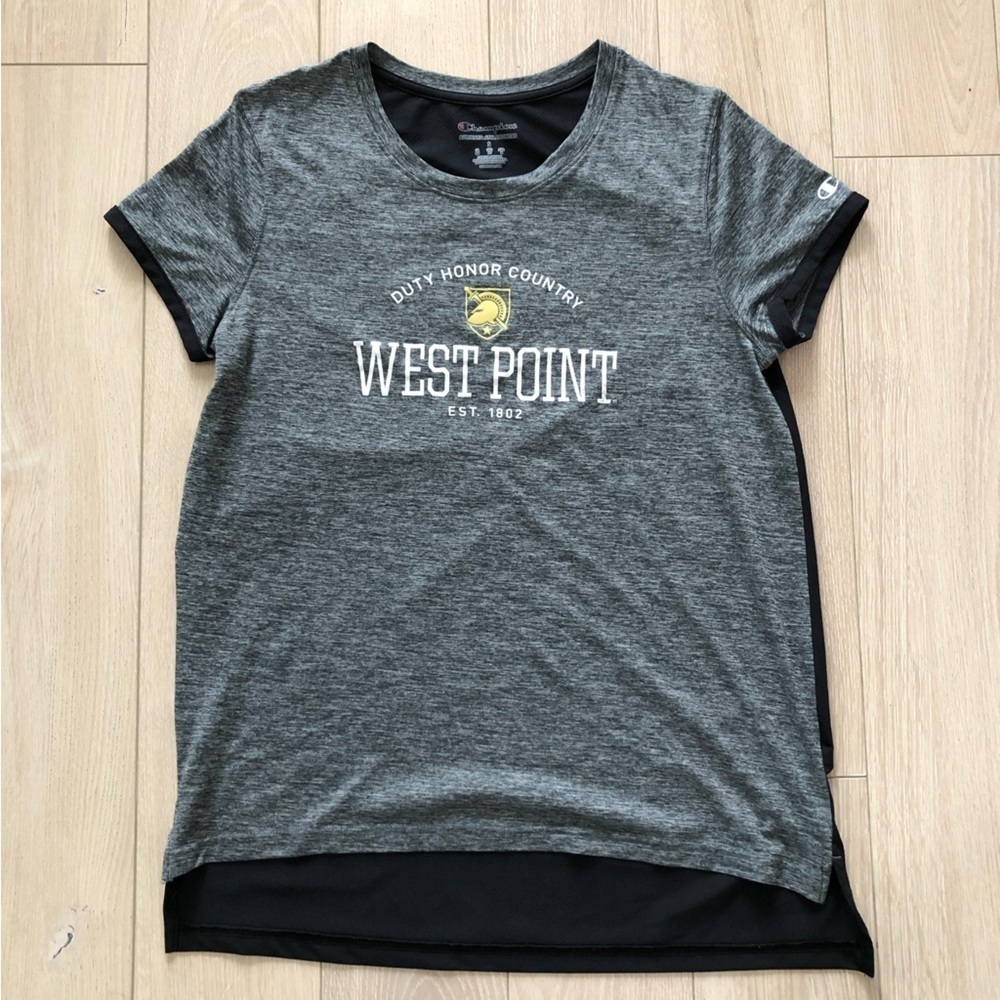 Champion US Military Academy West Point T Shirt in Grey & Black